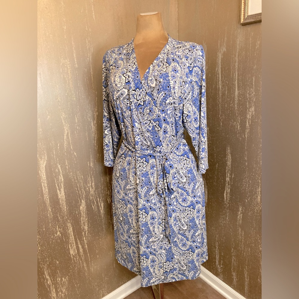 NWT Lane Bryant Paisley Wrap Dress Size 22/24 P